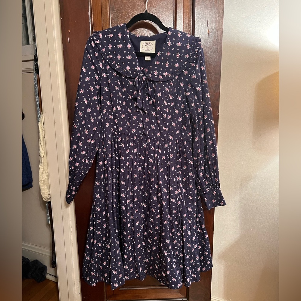 Laura Ashley x Joanie Dyllis Lington Ditsy Floral Print Midi Dress, size US 8